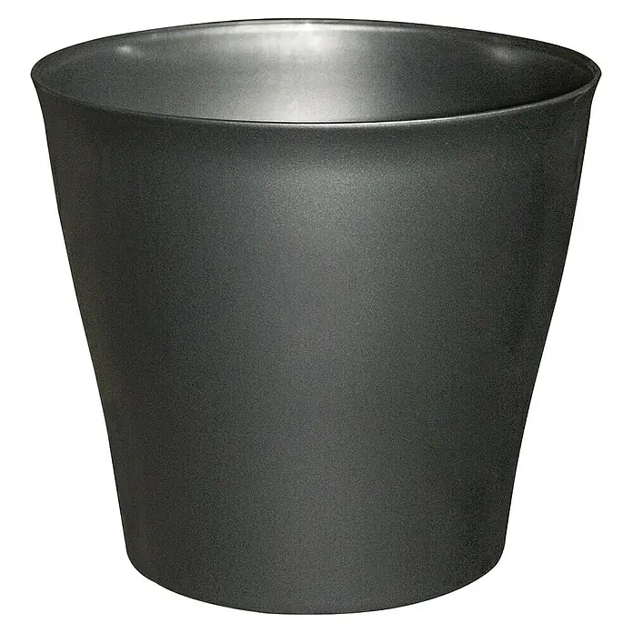 Geli Okrugla tegla za biljke Casablanca - Maks. vanjski promjer: 30 cm, Antracit metalik - Pogled sprijeda