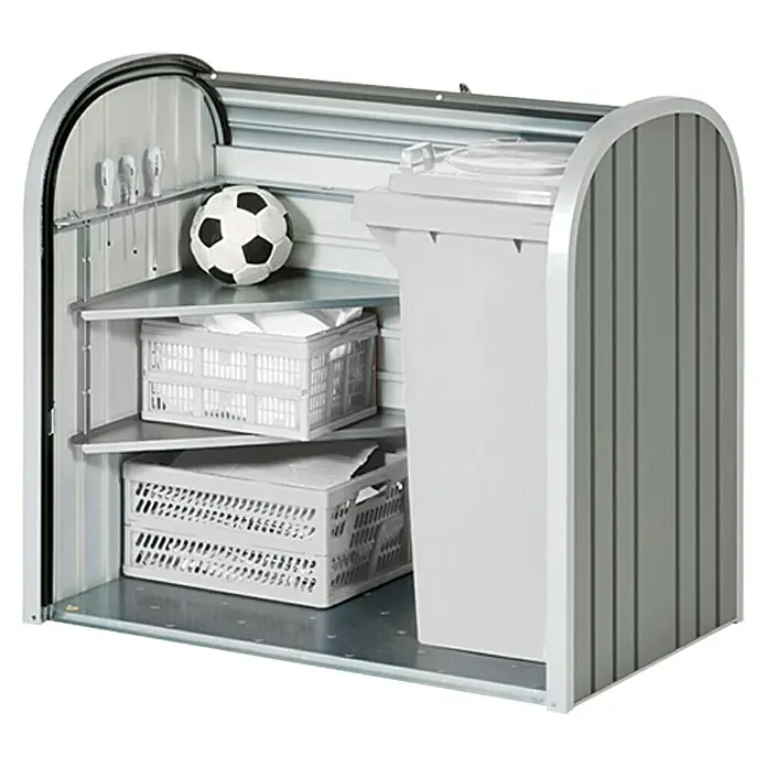 Biohort Garten-Aufbewahrungsbox StoreMax 120 - Quarzgrau, 117 x 73 x 109 cm, Stahl