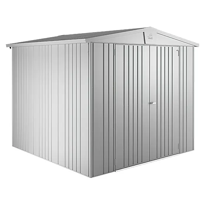 Biohort Caseta para jardín Europa - 244 x 228 cm, Acero, Plateado metálico