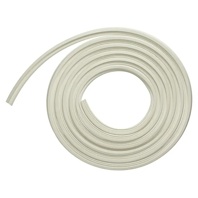 Solid Elements Türdichtung - Weiß, 5 m x 12 mm x 12 mm, Geeignet für: Holzzargen - Vorderansicht