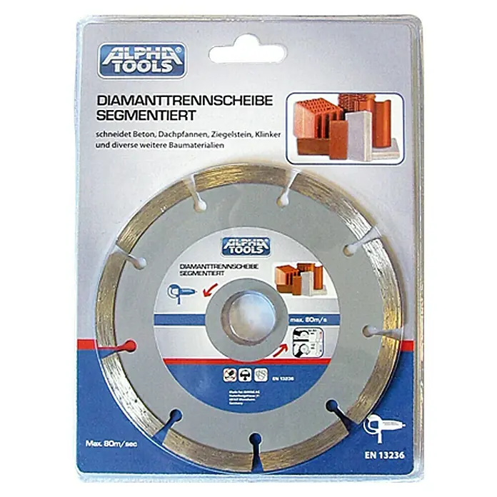 Alpha Tools Dijamantna rezna ploča - Beton, Promjer rezne ploče: 230 mm, Provrt: 22,23 mm - Pogled sprijeda