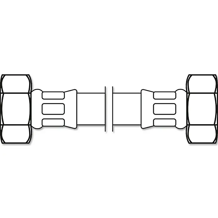 Panzerschlauch Flexo - ¾″, Länge: 100 cm - Vorderansicht