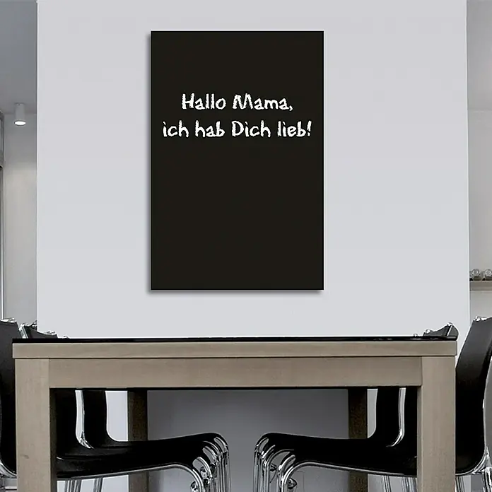 Tafelboard - 40 x 60 cm, Schwarz, Matt - Vorderansicht