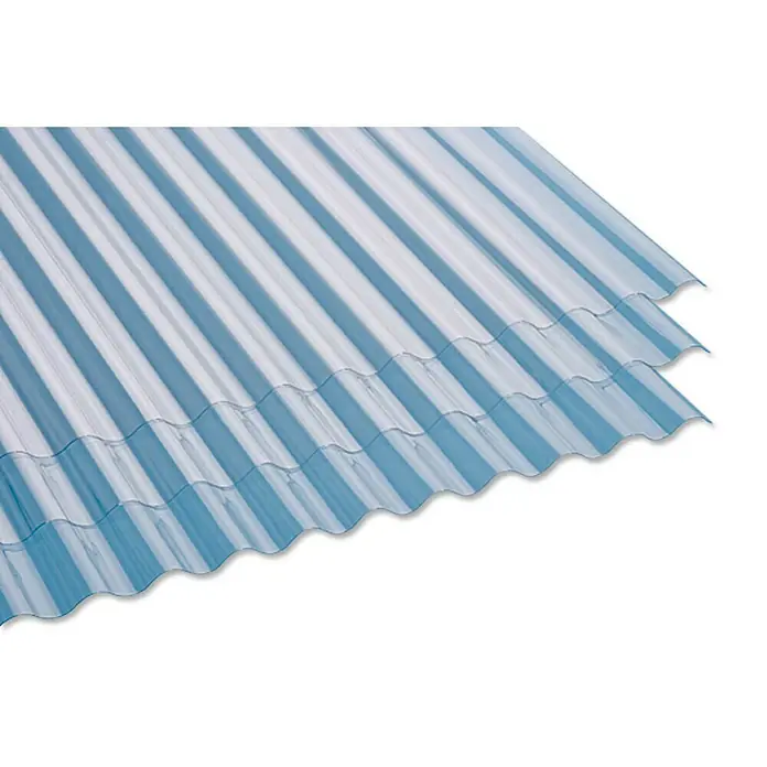 PLEXIGLAS® Valovita ploča Resist - 250 cm x 104,5 cm x 1,8 mm, Akrilno staklo (PMMA), Prozirno, Glatko, 76/18 mm, Okrugli oblik