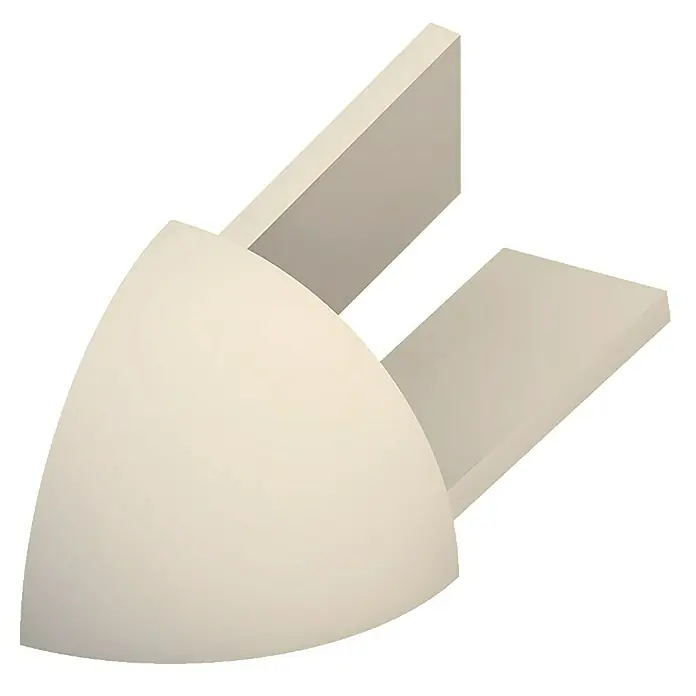 Viertelkreis-Außeneck - Acrylnitril-Butadien-Styrol (ABS), Bahama Beige, Höhe: 10 mm, 4 Stk. - Linke Seitenansicht