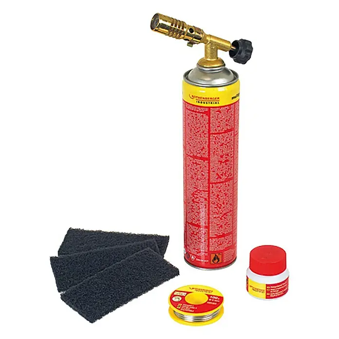Rothenberger Industrial Gaslötgerät ROFIX Set 1800 - 2,2 kWh, Piezo-Zündung - Vorderansicht