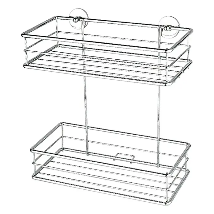 Tesa Kupaonska tuš polica BT230P - 250 x 125 x 275 mm, 2-katno, Četverokutno
