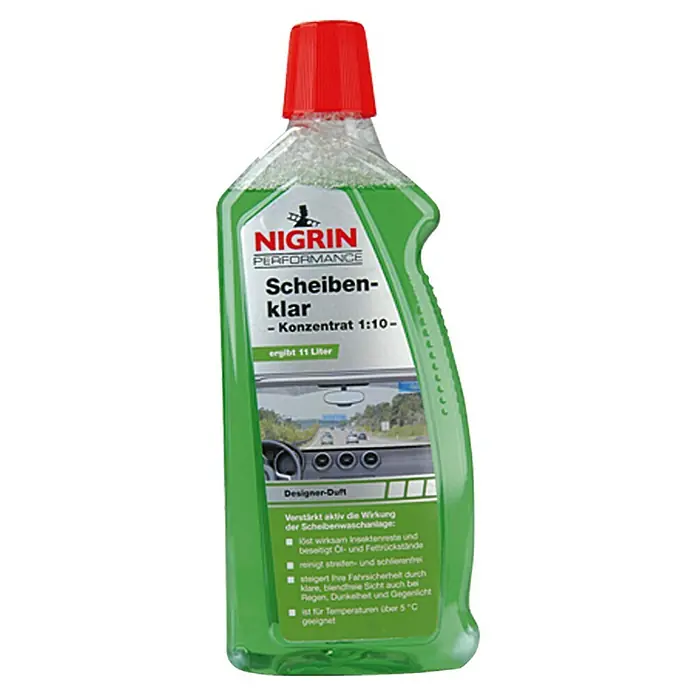 Nigrin Performance Scheibenklar Konzentrat - Mischungsverhältnis: 1:10, 1 l, Geruchseigenschaft: Designer-Duft