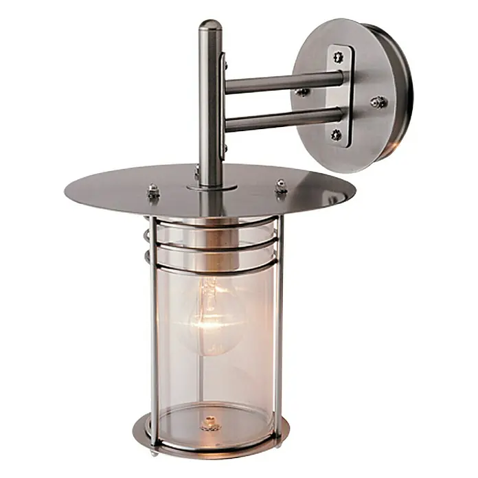 Starlux Silver Star II Aplique exterior descendente - 60 W, 24 x 22 x 35 cm, Plateado, IP44