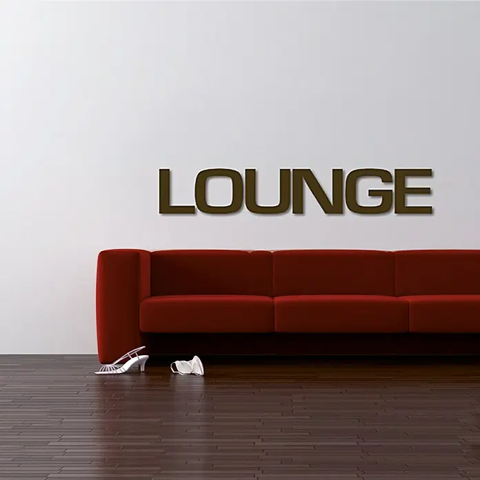 Wanddeko - Lounge, Braun, 120 x 20 cm - Vorderansicht