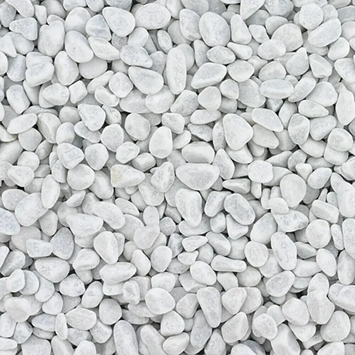 Min2C Ukrasni kamenčići - Bijele boje, Granulacija: 15 mm - 25 mm, 25 kg - Pogled sprijeda