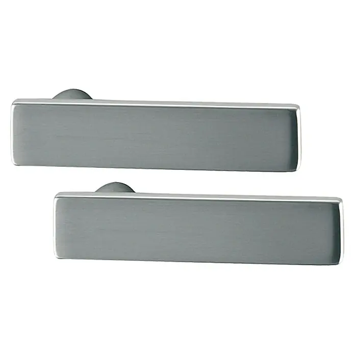 Diamond Doors Modern Türgriff-Paar Cube - Edelstahl - Vorderansicht