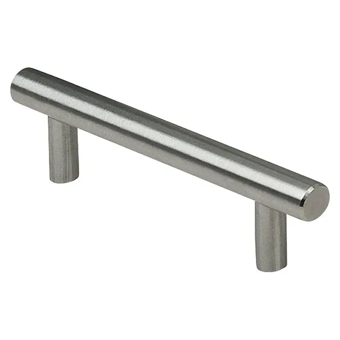 Möbelgriff - Typ Möbelgriff: Stange, Ø x L: 12 x 132 mm, Stahl, Vernickelt - Vorderansicht