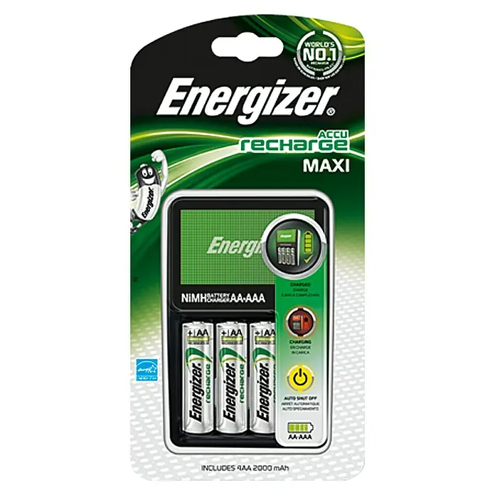 Energizer Punjač Maxi - 4 baterije (AA) 2.000 mAh, Kanali za punjenje: 4 - Pogled sprijeda
