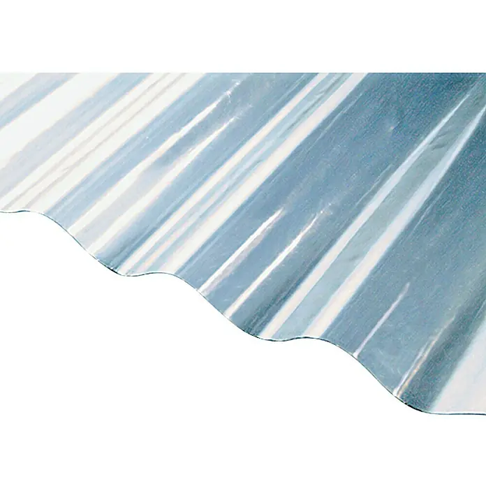Wellplatte - 2.000 x 800 x 0,8 mm, PVC, Transparent, Glatt, 32/9 mm