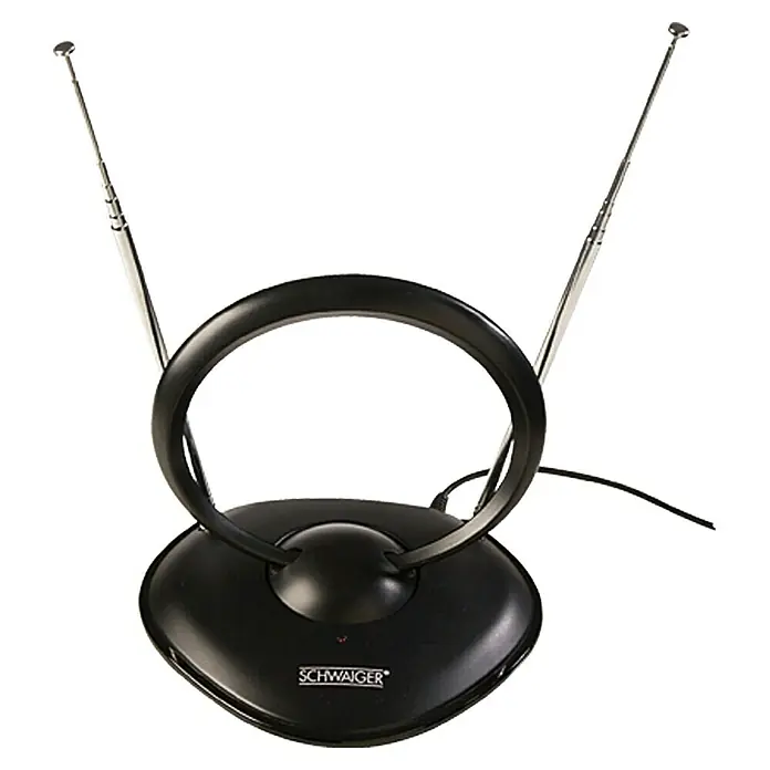 Schwaiger Zimmerantenne Slim-Line ZA 8960 - Schwarz - Vorderansicht