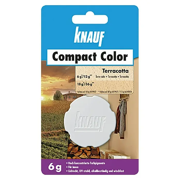 Knauf Putz-Abtönfarbe Compact Color - Terracotta, 6 g - Vorderansicht