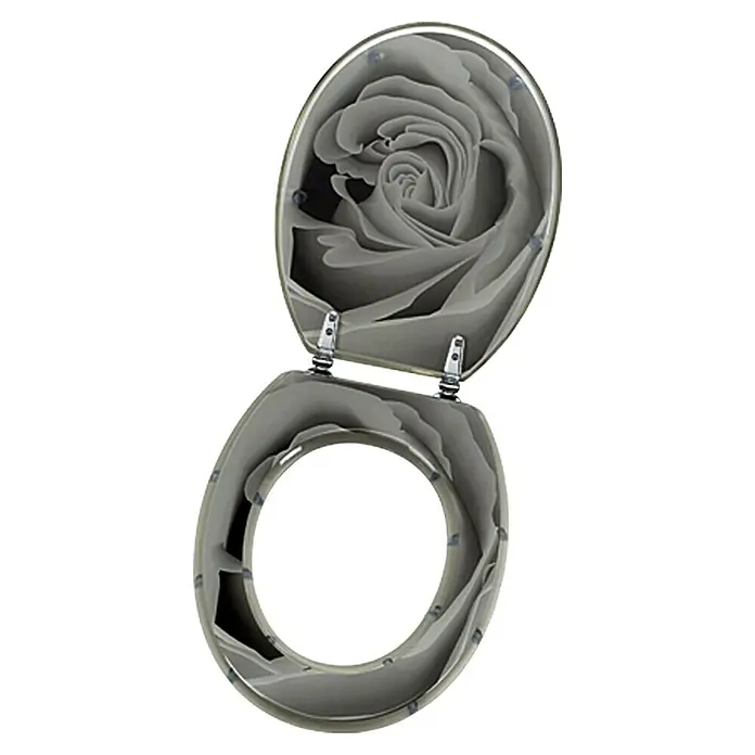 Poseidon Tapa de WC Rose - Gris, Poliresina