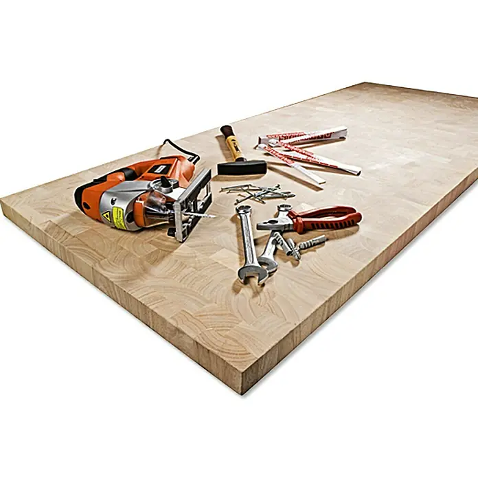 Encimera de madera maciza - Hevea, 150 x 65 x 4 cm