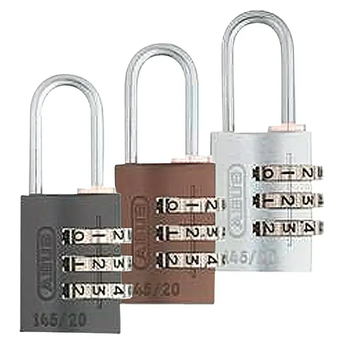 Abus Vorhängezahlenschloss 145/30 - Breite: 30 mm, Bügelstärke: 5 mm, Schlossdicke: 15,5 mm