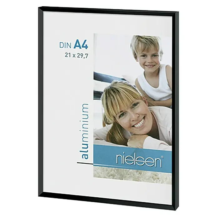 Nielsen Bilderrahmen Pixel - Schwarz, 21 x 29,7 cm, Aluminium - Rechte Seitenansicht
