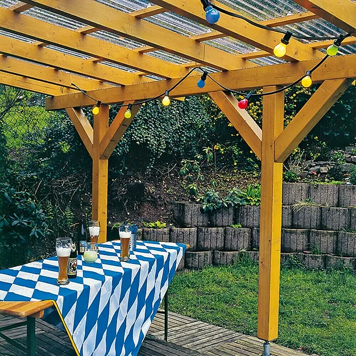 Globo Biergartenkette - 10-flammig, 6,15 m, Max. Leistung: 250 W