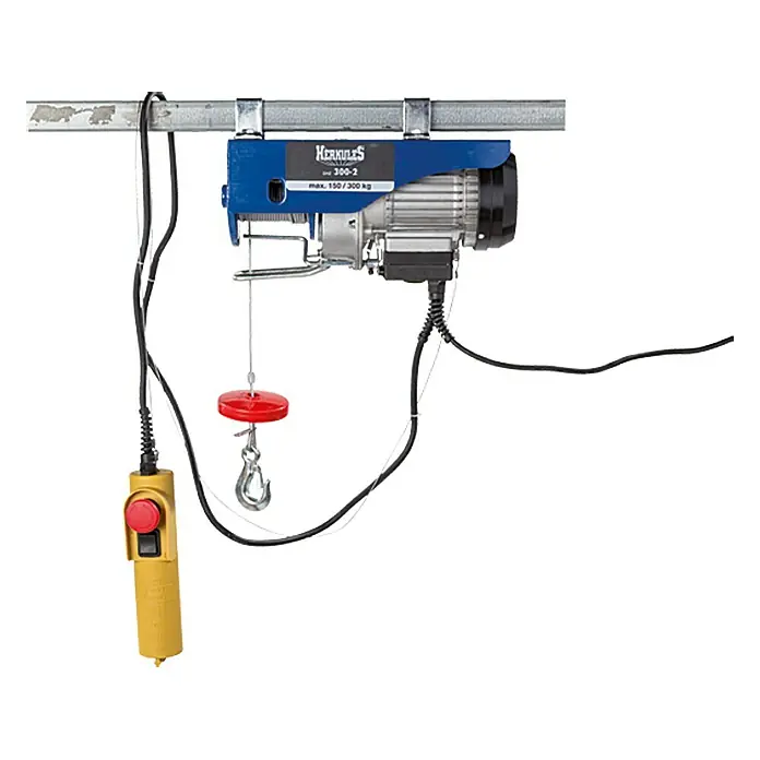 Herkules Elektro-Seilhebezug SHZ 300-2 - 300 kg mit Umlenkrolle, 550 W, 2,4 A