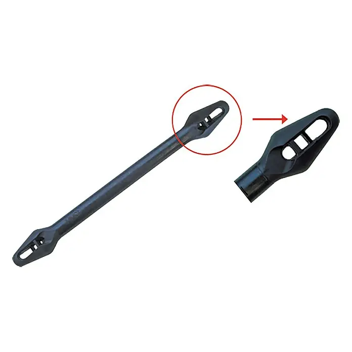 Landvastveer - Geschikt voor: Lijndiameter 6 - 12 mm, Rubber - Top-down weergave