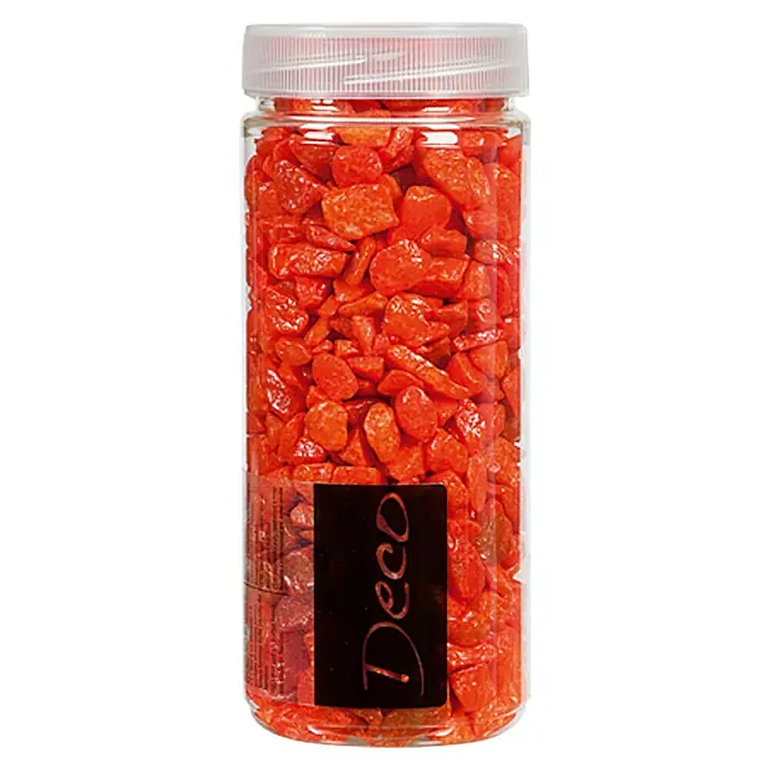 Deko-Steine - Orange, Korngröße: Ø 9 - 13 mm, 500 ml