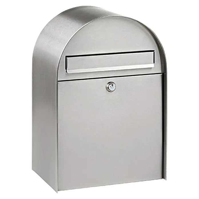 Burg-Wächter Briefkasten Nordic 3680 - Format Einwurf: DIN C4, 242 x 33 mm, Edelstahl - Vorderansicht