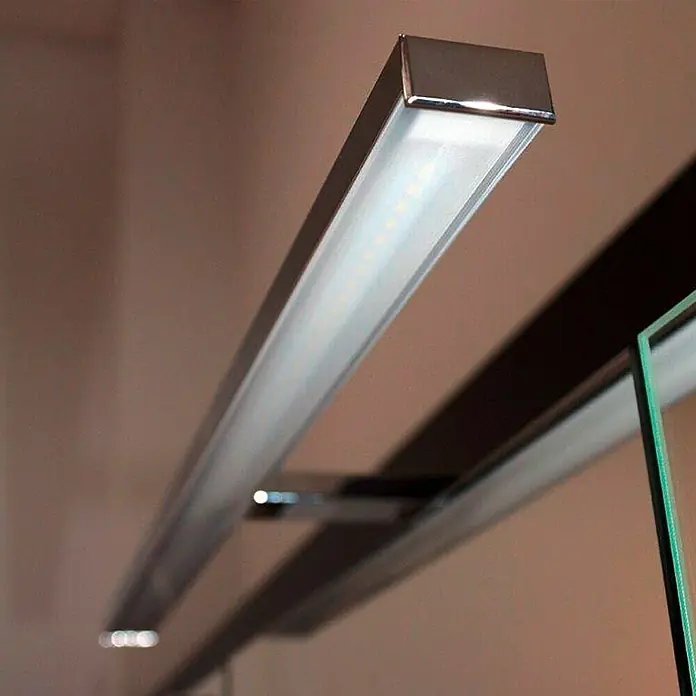 Riva Vulcano Kupaonski ormarić s LED ogledalom - 60 x 61,8 cm, S osvjetljenjem, Iveral, Bijele boje