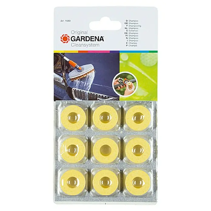 Gardena Šampon - 9 kom., Namijenjeno za: Držač za vodu GARDENA Cleansystem - Pogled sprijeda