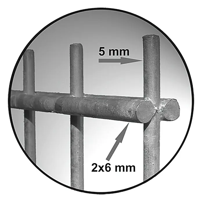 Hadra Staafmat Small - 2 x 1,03 m, Grijs