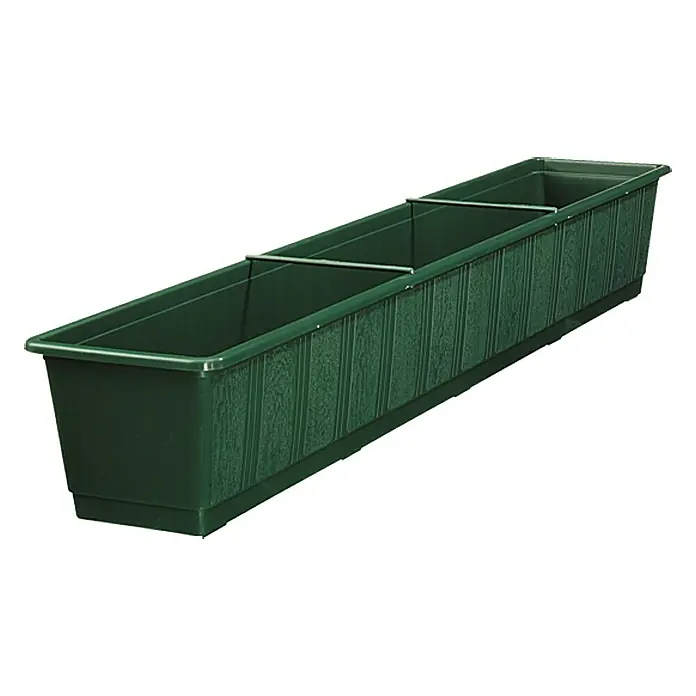 Geli Standard Žardinjera za balkon - Maks. vanjska dužina: 100 cm, Tamnozelene boje - Pogled sprijeda