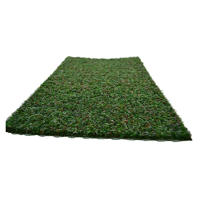 Kunstrasen Meterware Green - Breite: 133 cm, Mit Drainagenoppen, Jägergrün - Ansicht von oben