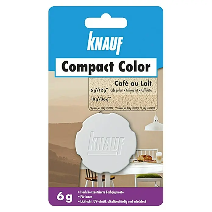 Knauf Putz-Abtönfarbe Compact Color - Café au Lait, 6 g - Vorderansicht