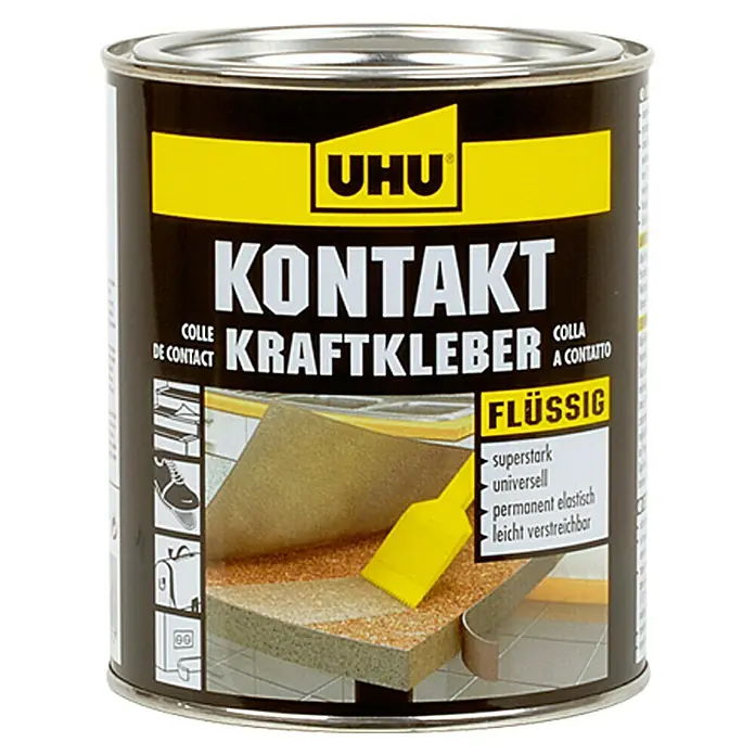 UHU Kontakt Kraftkleber - Flüssig, 645 g, Dose - Vorderansicht
