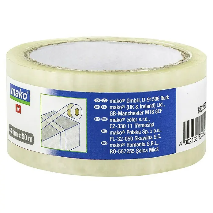 Packband - Transparent, 50 m x 48 mm - Vorderansicht