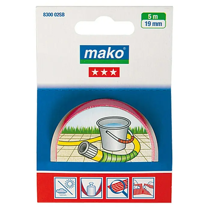Mako Super-Kraftband - Rot, 5 m x 19 mm - Vorderansicht