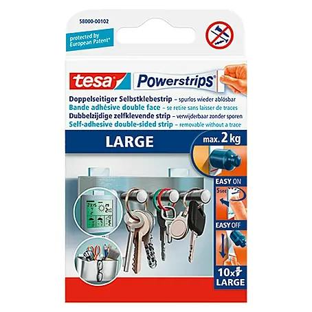 Tesa Powerstrips Zelfklevende strip Large