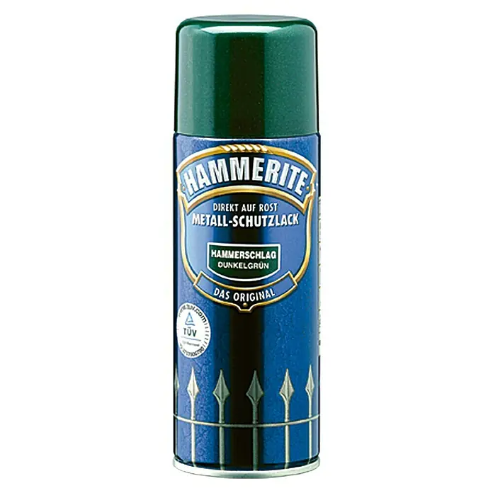 Hammerite Metall-Schutzlack Hammerschlag - Dunkelgrün, 400 ml, Glänzend, Lösemittelhaltig