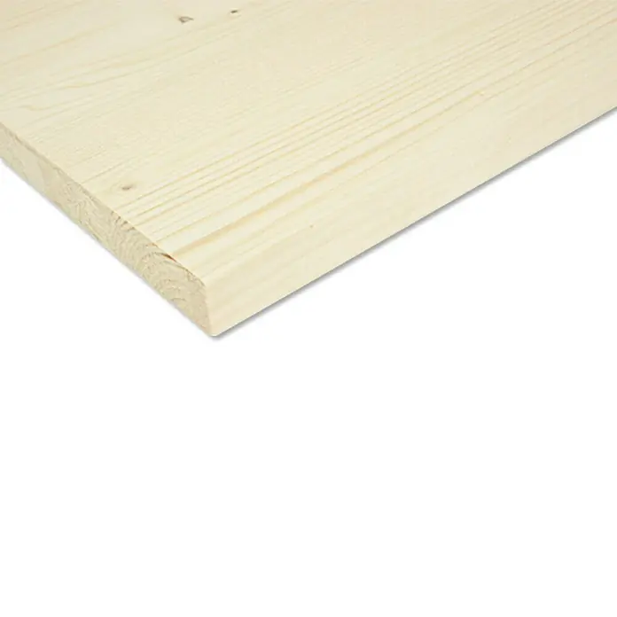 Leimholzplatte nach Maß - Fichte, Max. Zuschnittsmaß: 2.500 x 1.220 mm, Stärke: 18 mm - Rechte Seitenansicht