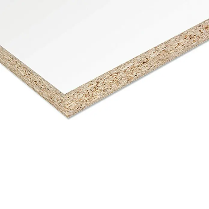 Spanplatte nach Maß - Weiß, Max. Zuschnittsmaß: 2.800 x 2.070 mm, Stärke: 19 mm - Rechte Seitenansicht