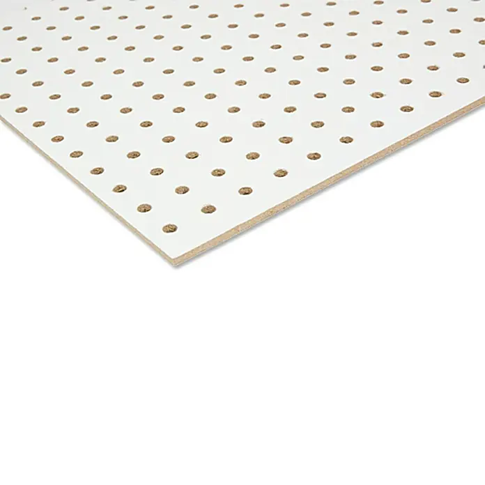 Lochplatte nach Maß - Weiß, Max. Zuschnittsmaß: 2.600 x 1.000 mm, Durchmesser Bohrung: 5 mm, Stärke: 3 mm - Rechte Seitenansicht