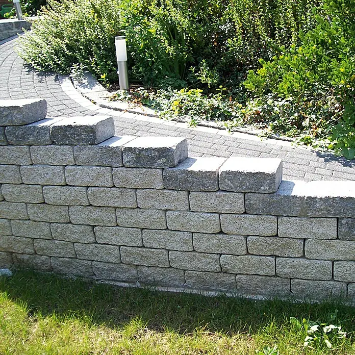 EHL Antikmur Stapelsteen - 25 x 20 x 10 cm, Grijs/Antraciet - Vooraanzicht