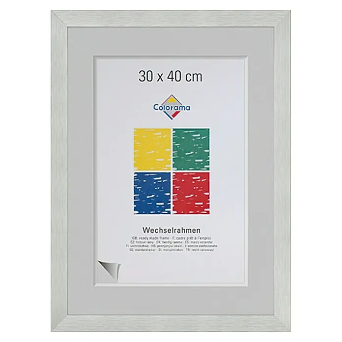 Colorama Bilderrahmen Star - Silber, 30 x 40 cm, Aluminium, Matt - Vorderansicht