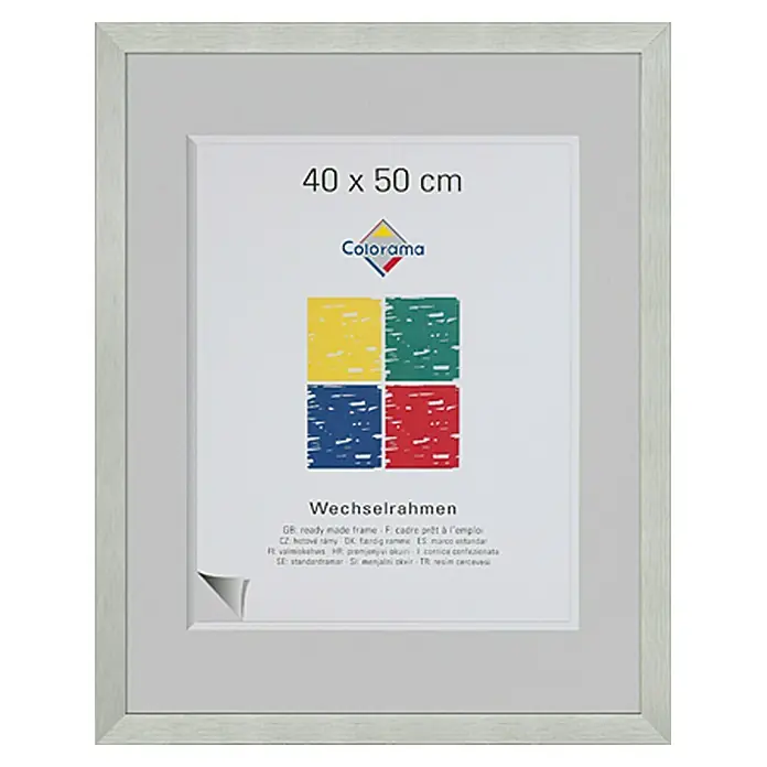 Colorama Bilderrahmen Star - Silber, 40 x 50 cm, Aluminium, Matt - Vorderansicht