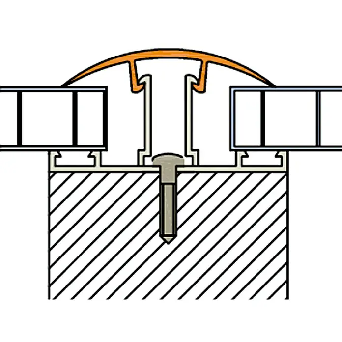Varioprofilsprosse - Mittelsystem, Geeignet für: Stegplatten 8 - 16 mm, 300 x 6 cm