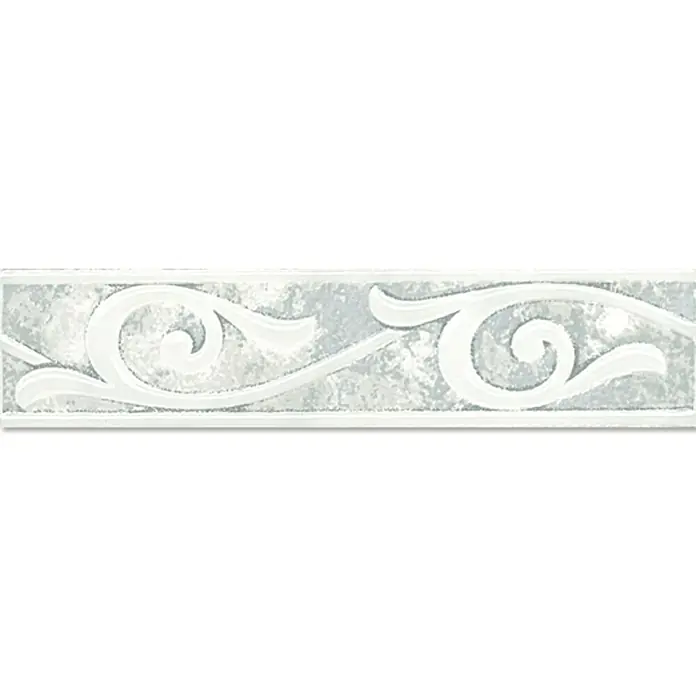 Fliesenbordüre Marmor Raute - 4,5 x 20 cm, Grau - Ansicht von oben