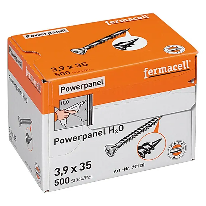 Fermacell Powerpanel H2O Schrauben - Durchmesser Kopf: 3,9 mm, Länge: 35 mm, 500 Stk. - Vorderansicht